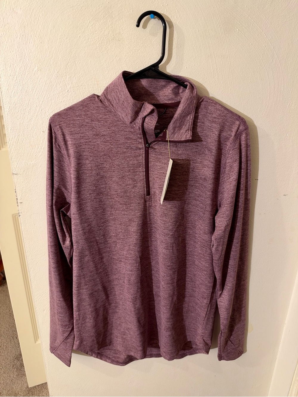 all in motion Men's Quarter-Zip Pullover - Heather Plum
